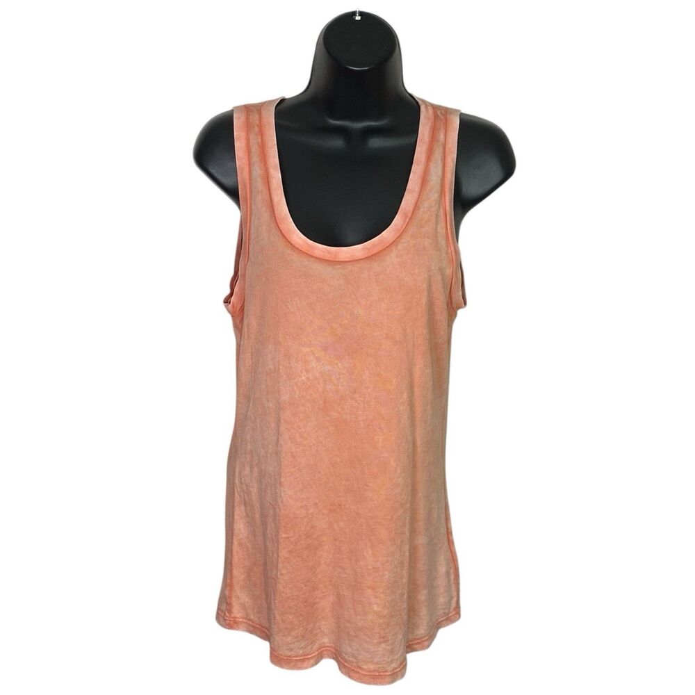 AG Adriano Goldschmied Tank Top Womens Small Orange Cambria Scoop Sleeveless NEW